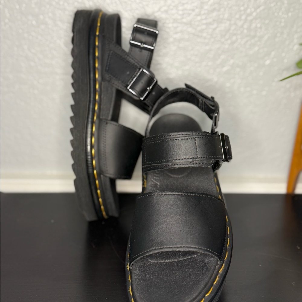 DR. MARTENS, Voss Women’s Leather Strap Sandals, Black - Picture 5 of 10